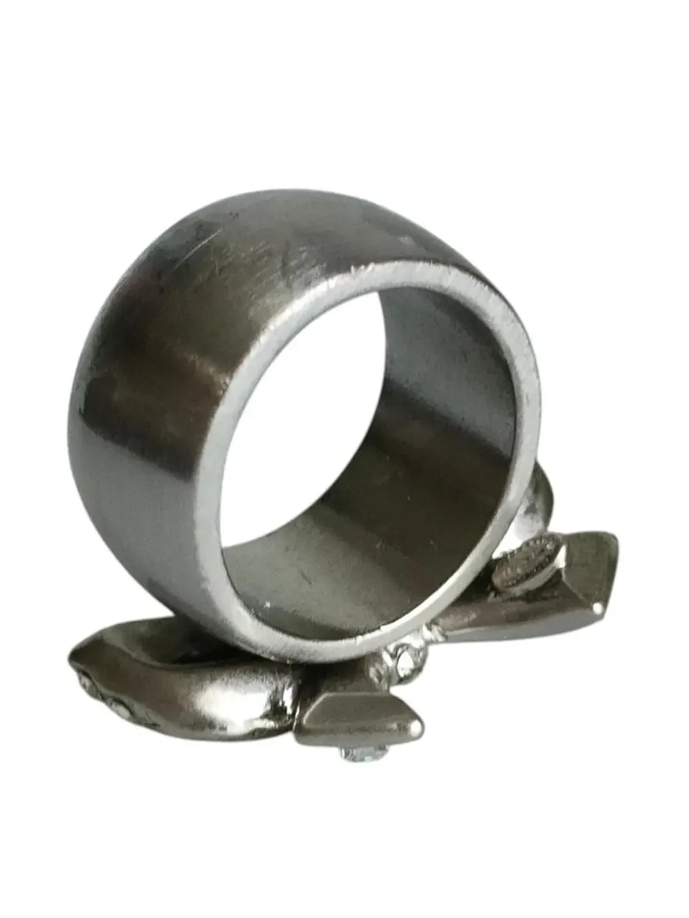 Chanel Rhinestone Ribbon Motif Ring #287959C53B